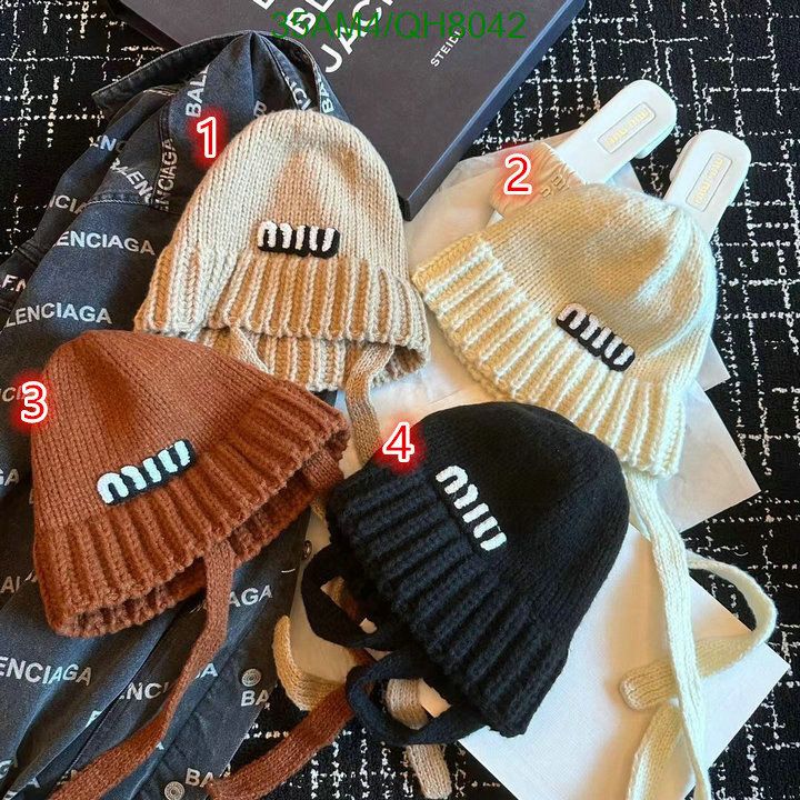 Yupoo miumiu hat beanie black stripe QH8042