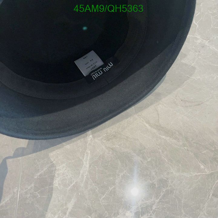 Yupoo miumiu hat bucket beige black band QH5363