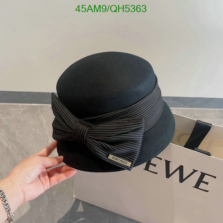 Yupoo miumiu hat bucket beige black band QH5363