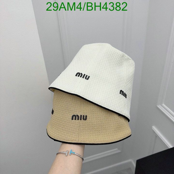 Yupoo miumiu hat bucket beige plain BH4382