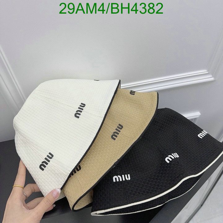 Yupoo miumiu hat bucket beige plain BH4382