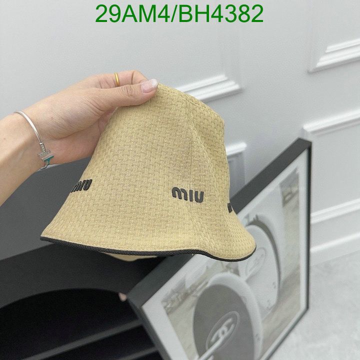 Yupoo miumiu hat bucket beige plain BH4382