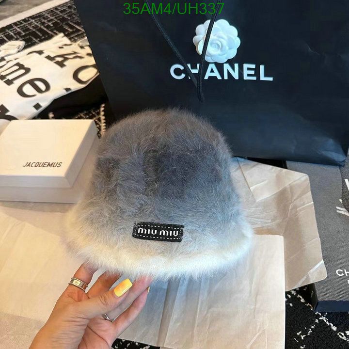 Yupoo miumiu hat bucket beige stripe UH337