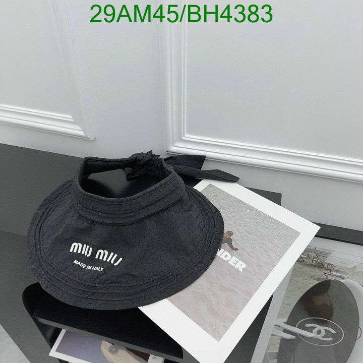 Yupoo miumiu hat bucket black logo BH4383