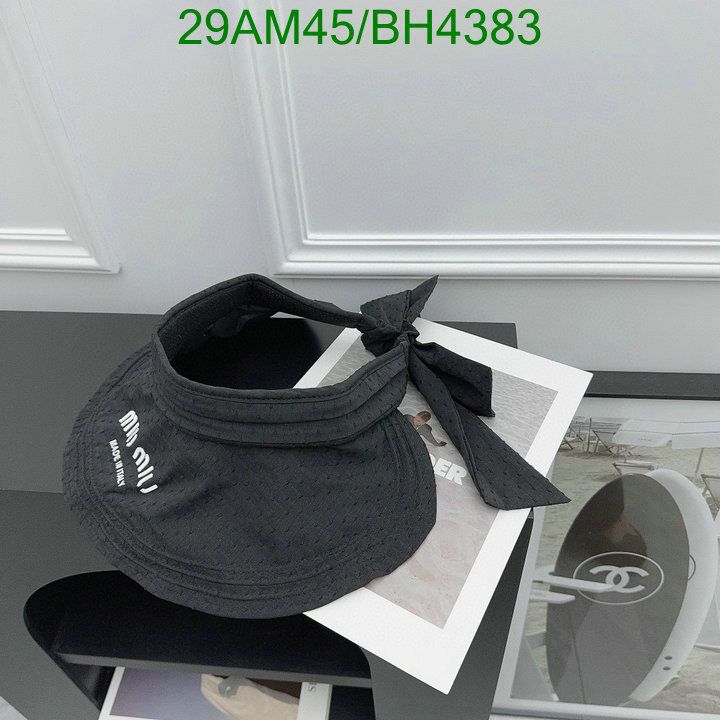 Yupoo miumiu hat bucket black logo BH4383