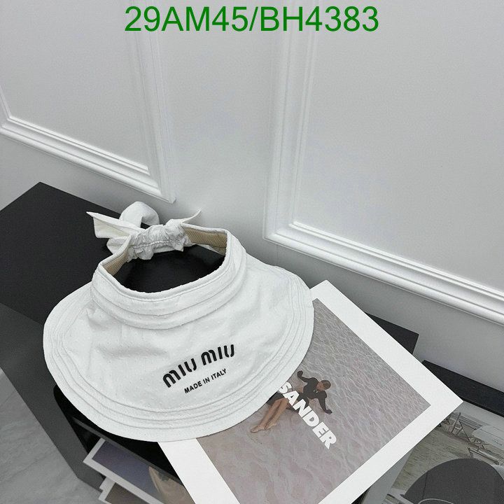 Yupoo miumiu hat bucket black logo BH4383