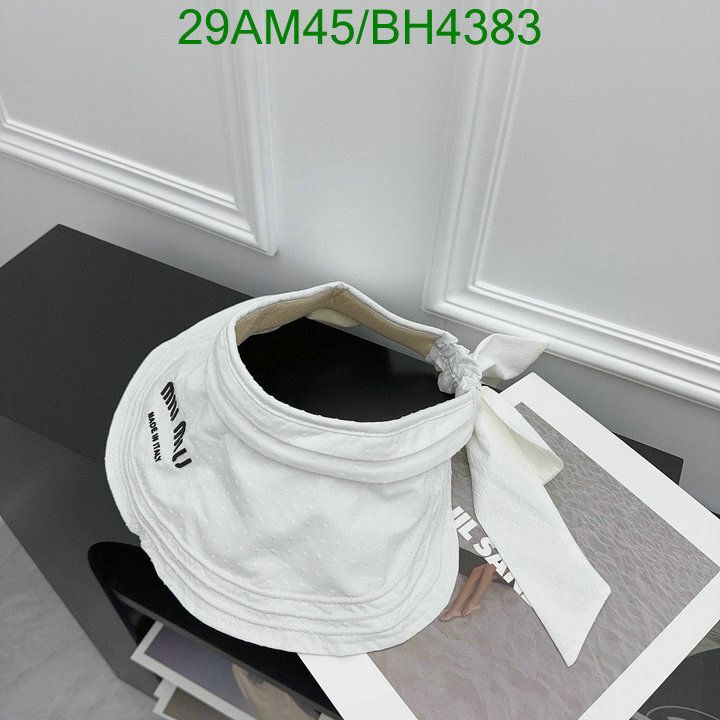 Yupoo miumiu hat bucket black logo BH4383