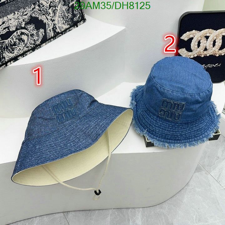 Yupoo miumiu hat bucket blue frayed DH8125
