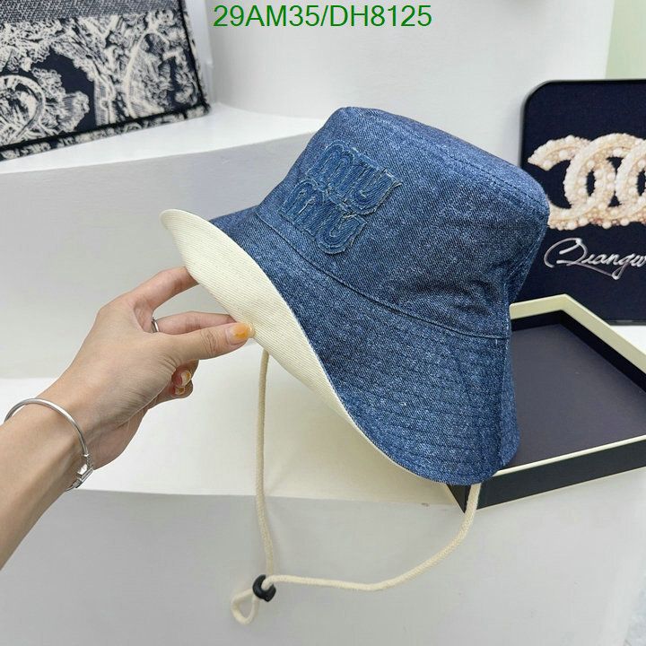 Yupoo miumiu hat bucket blue frayed DH8125