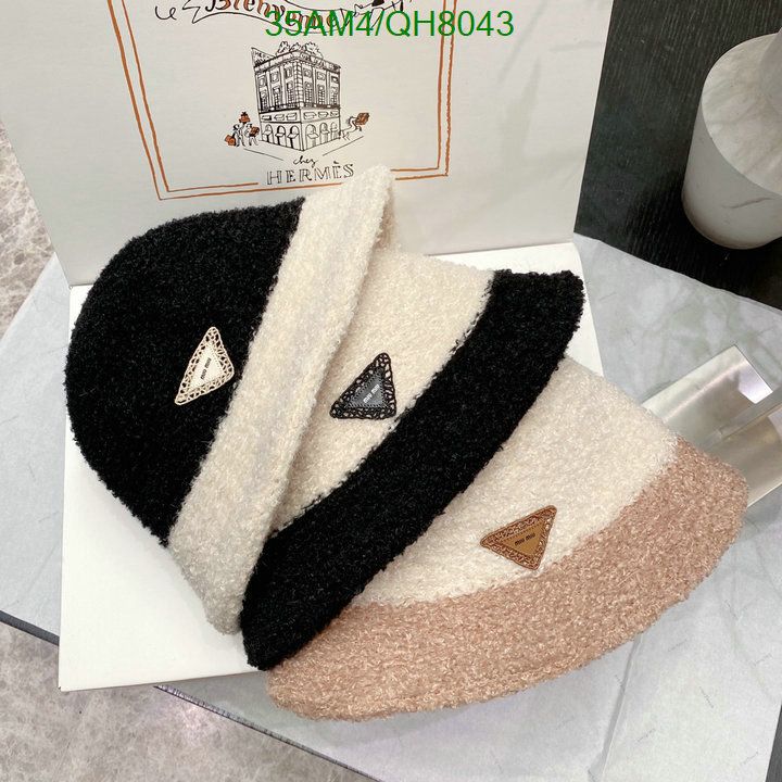 Yupoo miumiu hat bucket cream fuzzy QH8043