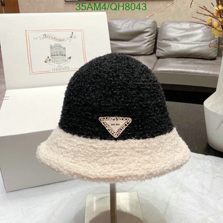 Yupoo miumiu hat bucket cream fuzzy QH8043