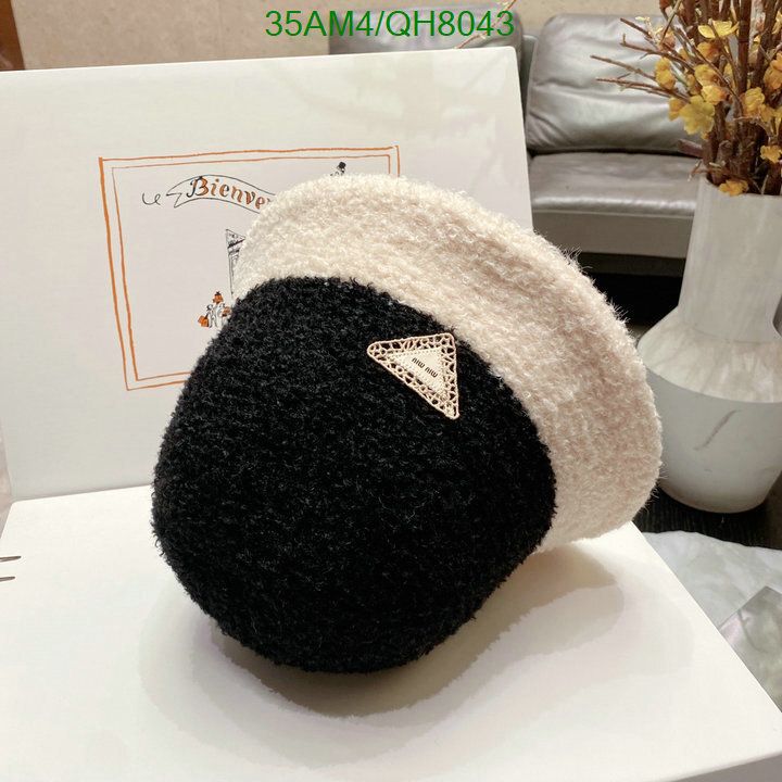 Yupoo miumiu hat bucket cream fuzzy QH8043