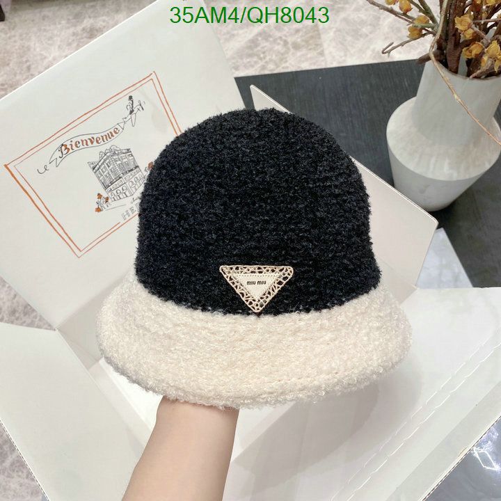 Yupoo miumiu hat bucket cream fuzzy QH8043