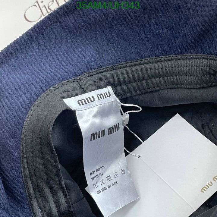 Yupoo miumiu hat bucket navy embroidered UH343