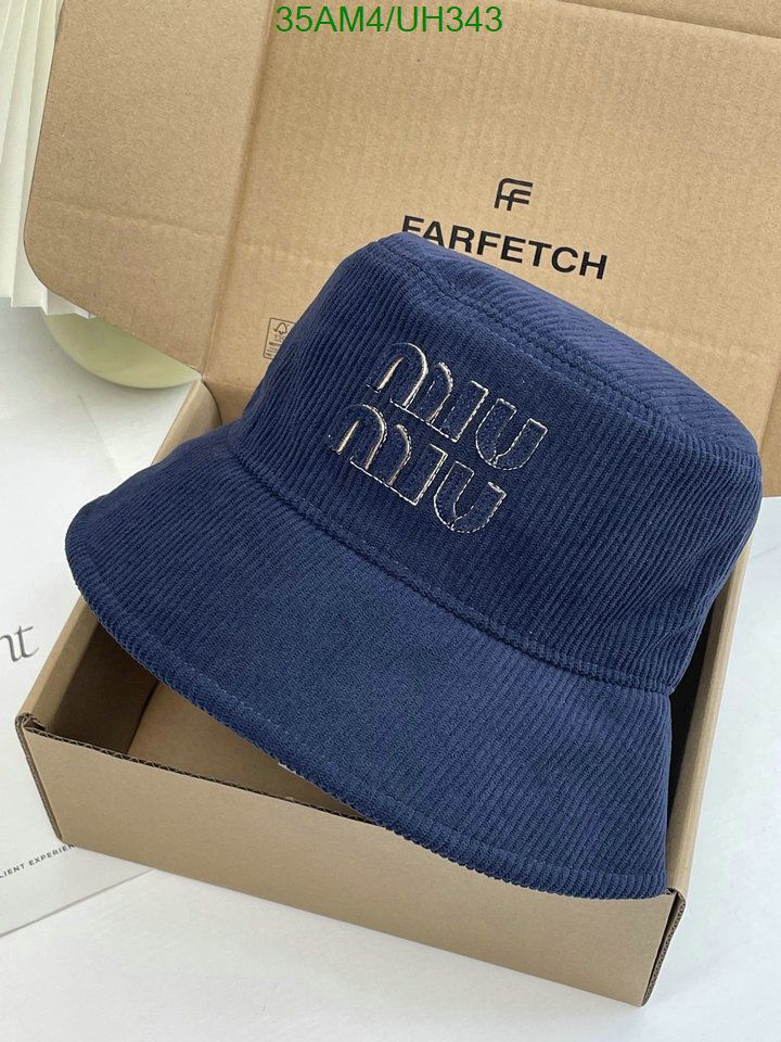 Yupoo miumiu hat bucket navy embroidered UH343