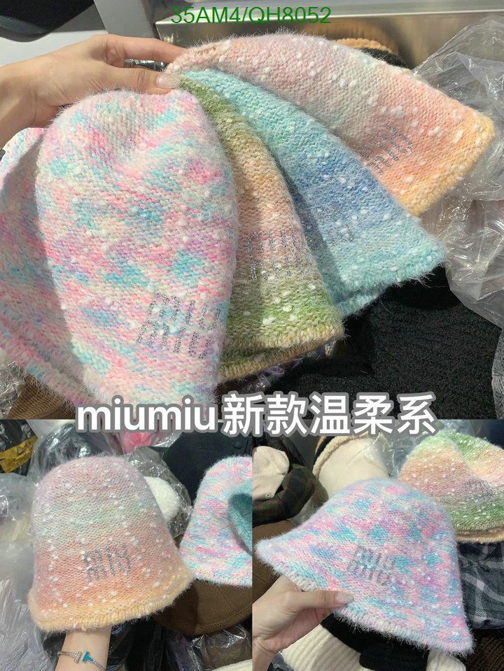 Yupoo miumiu hat bucket pink blue checked QH8052