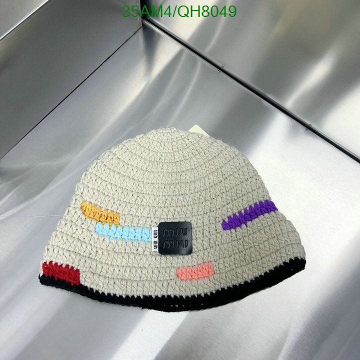 Yupoo miumiu hat crochet gray colorblock bucket QH8049