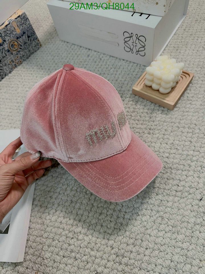 Yupoo miumiu hat velvet pink embroidered cap QH8044