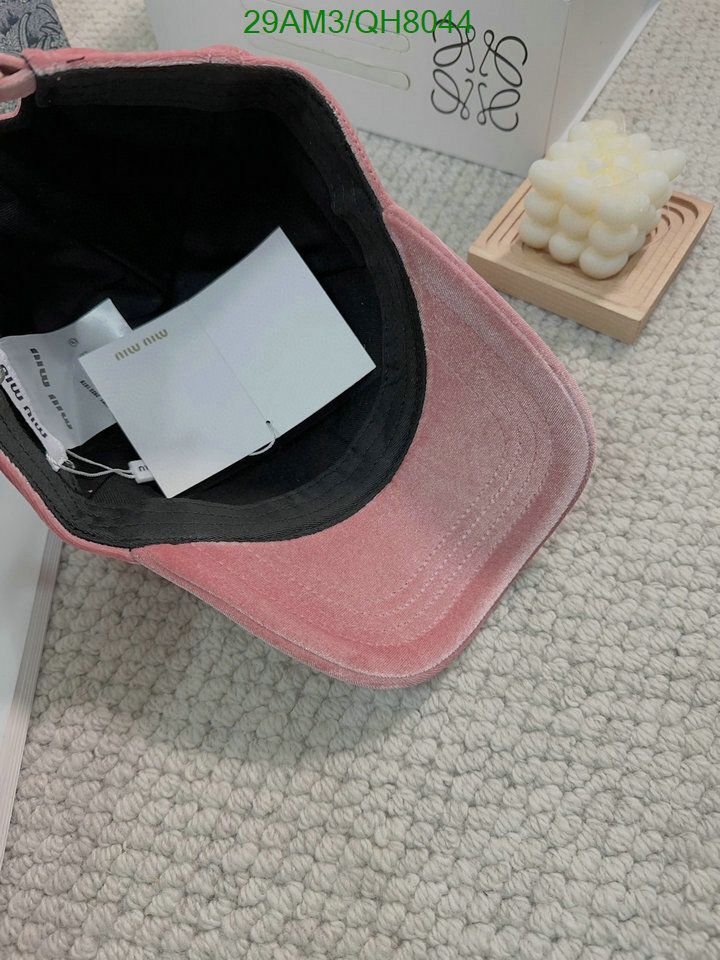 Yupoo miumiu hat velvet pink embroidered cap QH8044