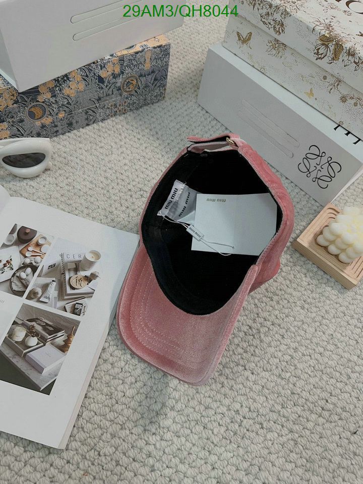 Yupoo miumiu hat velvet pink embroidered cap QH8044