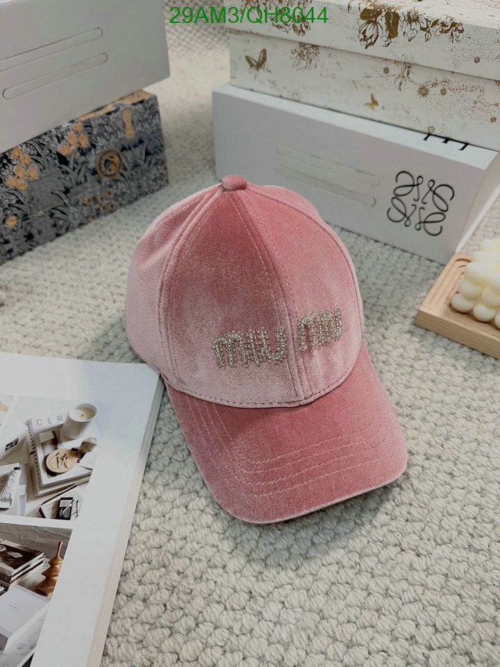 Yupoo miumiu hat velvet pink embroidered cap QH8044