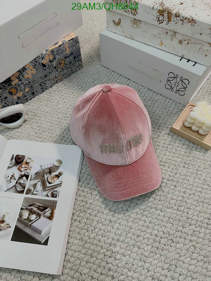 Yupoo miumiu hat velvet pink embroidered cap QH8044