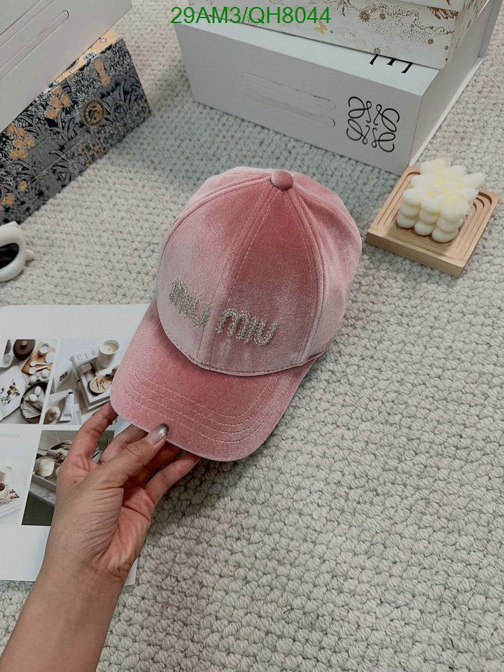 Yupoo miumiu hat velvet pink embroidered cap QH8044