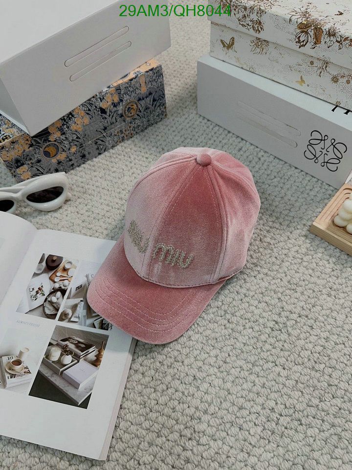 Yupoo miumiu hat velvet pink embroidered cap QH8044