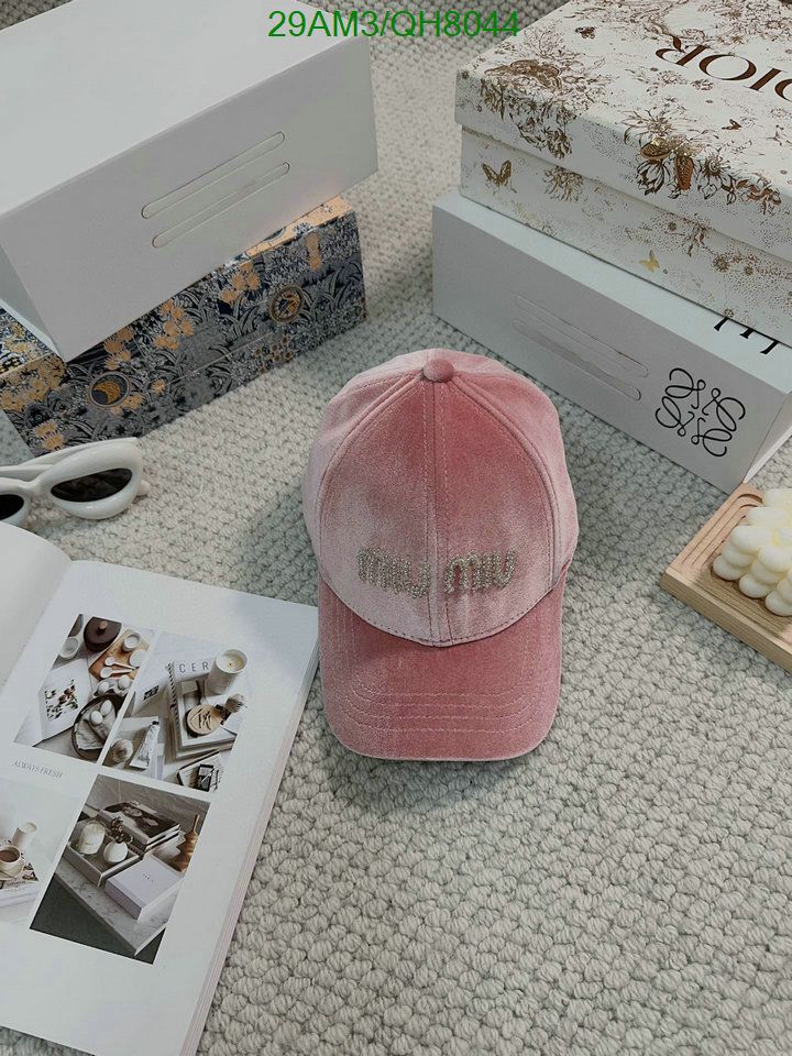 Yupoo miumiu hat velvet pink embroidered cap QH8044