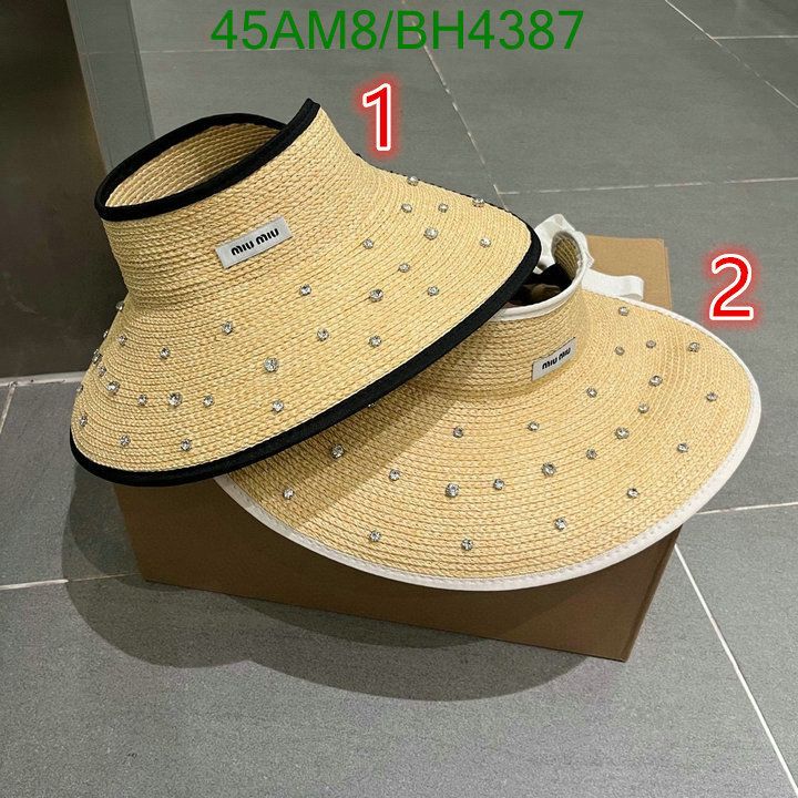 Yupoo miumiu hat visor beige pattern BH4387