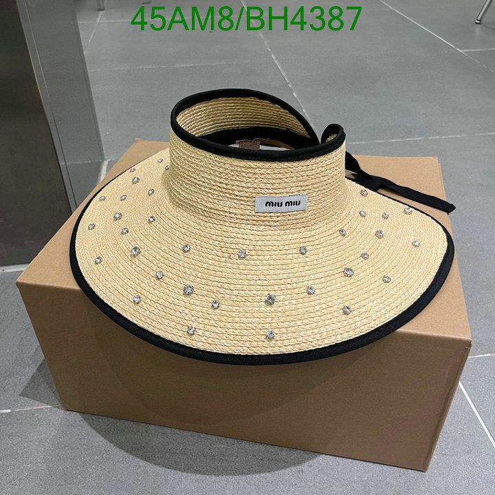 Yupoo miumiu hat visor beige pattern BH4387