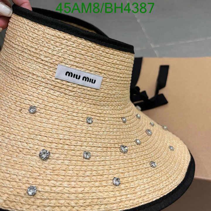 Yupoo miumiu hat visor beige pattern BH4387
