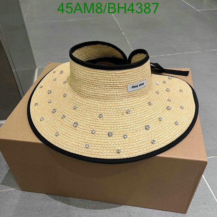 Yupoo miumiu hat visor beige pattern BH4387