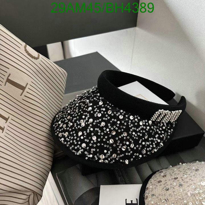 Yupoo miumiu hat visor black rhinestone BH4389