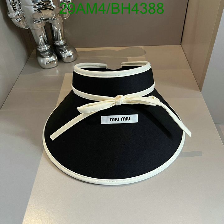 Yupoo miumiu hat visor black white stripe BH4388