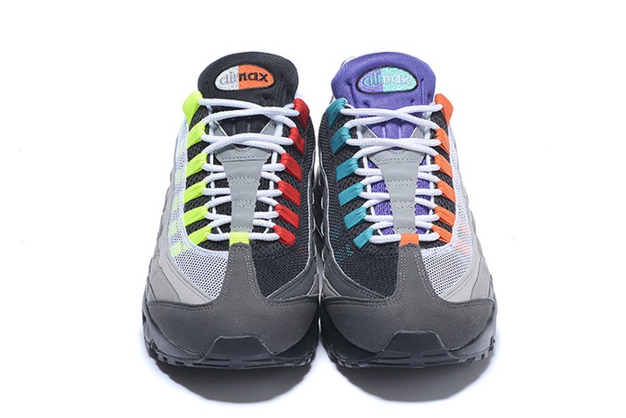 Nike Air Max 95 OG QS “BLACK∕SAFETY ORANGE∕VOLT”彩虹带 810374 078 36 46(2AEC)