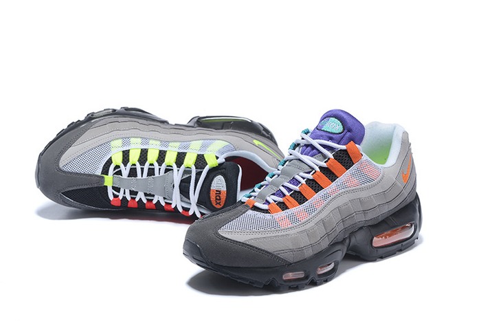 Nike Air Max 95 OG QS “BLACK∕SAFETY ORANGE∕VOLT”彩虹带 810374 078 36 46(2AEC)