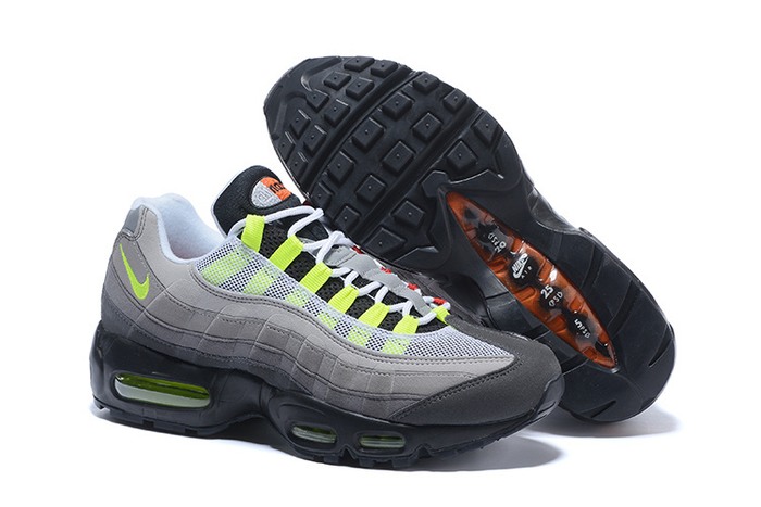 Nike Air Max 95 OG QS “BLACK∕SAFETY ORANGE∕VOLT”彩虹带 810374 078 36 46(2AEC)