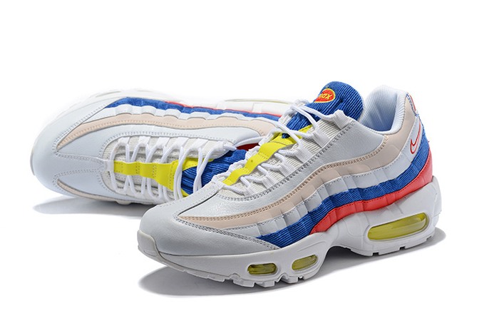 Nike Wmns air max 95 TT 全新三原色 日本限定 “白蓝灯芯绒浅粉”AQ4138 101 36 46(37D6)