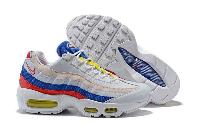 Nike Wmns air max 95 TT 全新三原色 日本限定 “白蓝灯芯绒浅粉”AQ4138 101 36 46(37D6)