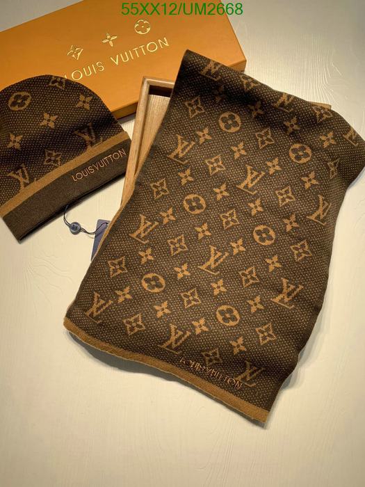 Yupoo LV scarf gloves Brown