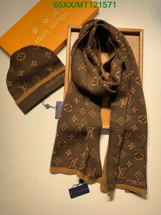 Yupoo LV scarf hat set Brown 001