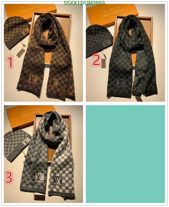 Yupoo LV scarf hat set Grey