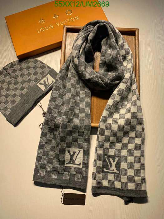 Yupoo LV scarf hat set Grey