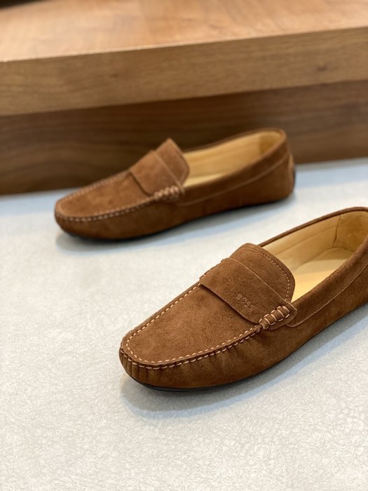 BOSS Men shoes Tote with stylish leather features Brown 01A