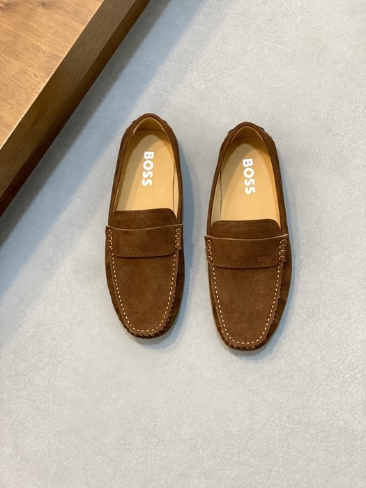 BOSS Men shoes Tote with stylish leather features Brown 01A