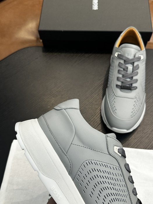 BOSS Men shoes Tote with stylish traits Grey 01A