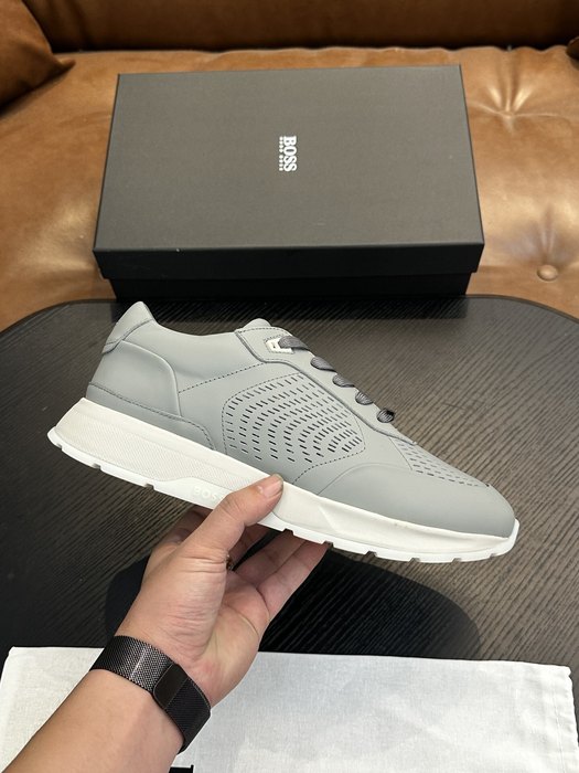 BOSS Men shoes Tote with stylish traits Grey 01A