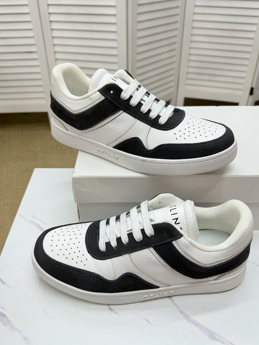 Celine Block Low Lace up Sneakers Black