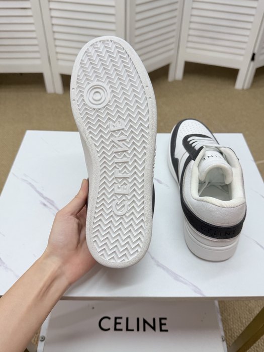 Celine Block Low Lace up Sneakers Black